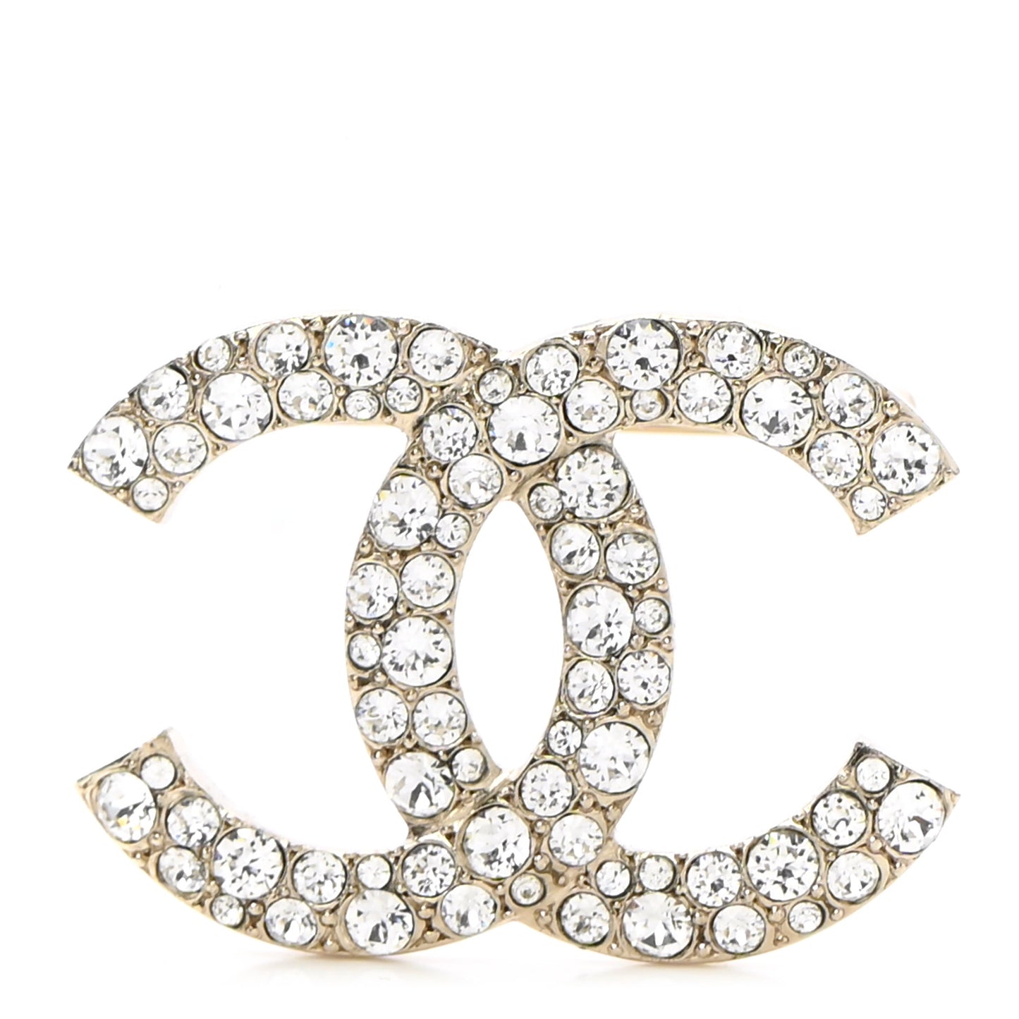 Crystal Palais Garnier CC Brooch Gold