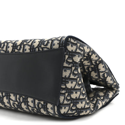 Christian Dior Oblique Small Bow Shopping Tote Blue Multicolor 10 of 12