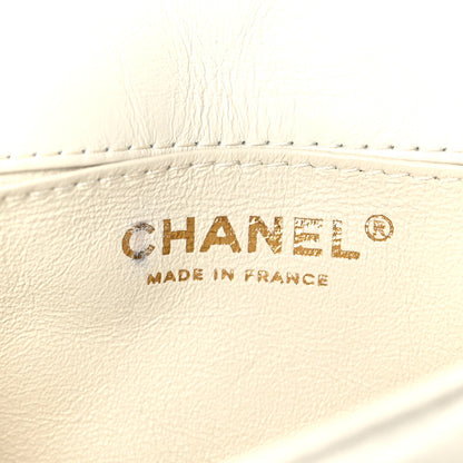 Chanel Aged Calfskin Quilted 2.55 Reissue Flap Belt Bag Clutch White 5 of 9