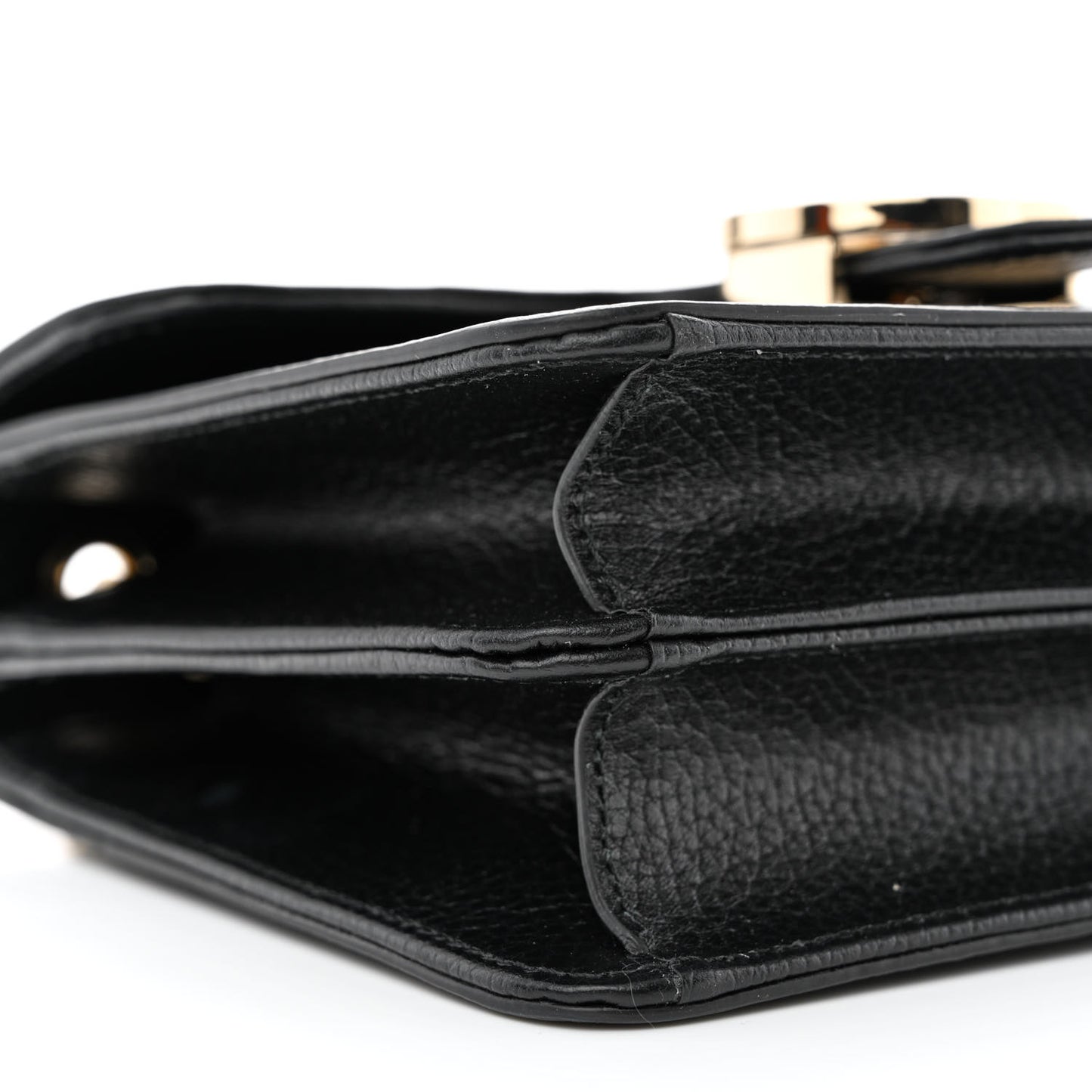 Dollar Calfskin Small Interlocking G Shoulder Bag Black