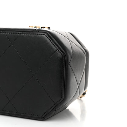 Chanel Lambskin Quilted Vendome Case Black 10 of 10