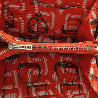 Hermes Epsom Silk'in Compact Wallet Rouge H Orange Poppy 5 of 7