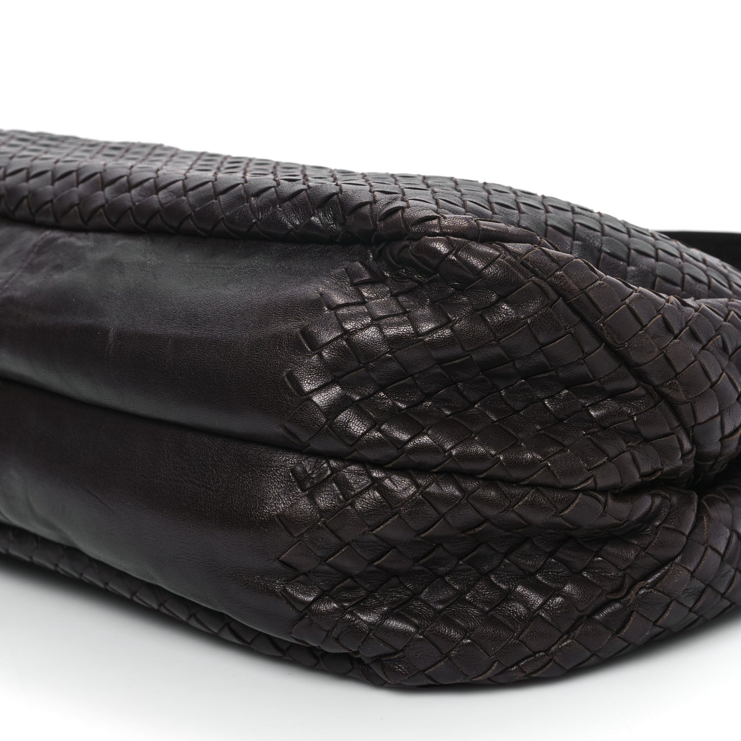 Nappa Intrecciato Large Campana Hobo Ebano