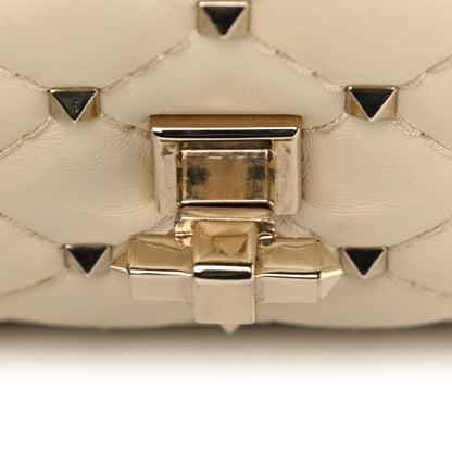 Valentino Garavani Nappa Small Rockstud Spike Shoulder Bag Light Ivory 10 of 14