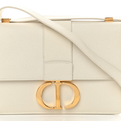 Christian Dior Grained Calfskin 30 Montaigne Flap Bag White 8 of 14