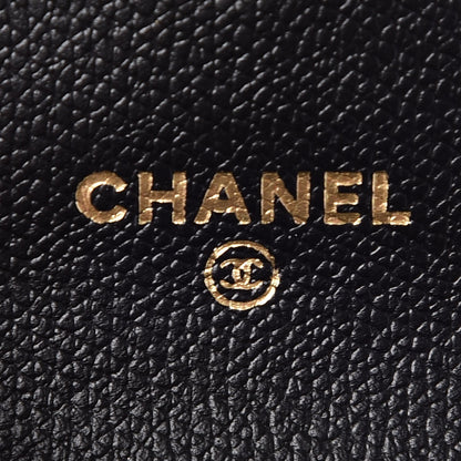 Chanel Grained Calfskin CC Button Flap Coin Wallet Black 6 of 8