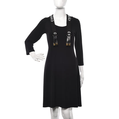 Chanel Logo Suspenders Black White 3 of 8