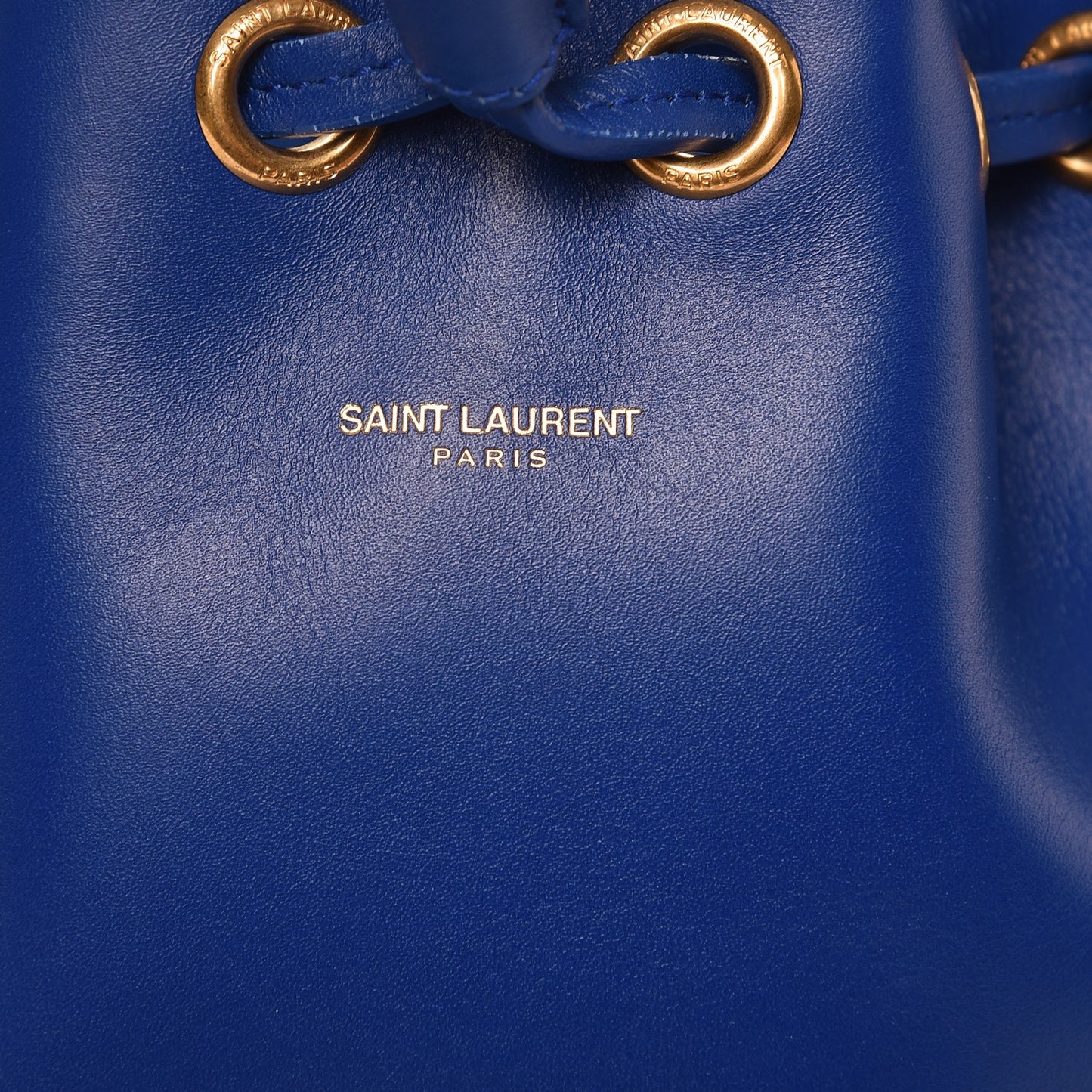 Calfskin Small Emmanuelle Bucket Bag Blue Marjorelle