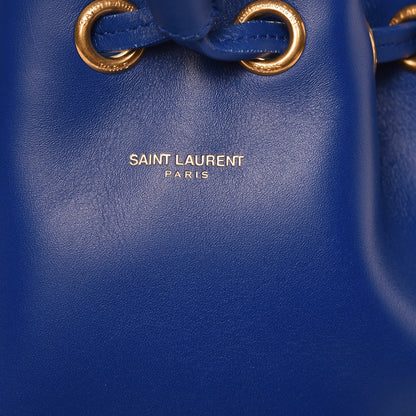 Saint Laurent Calfskin Small Emmanuelle Bucket Bag Blue Marjorelle 6 of 9