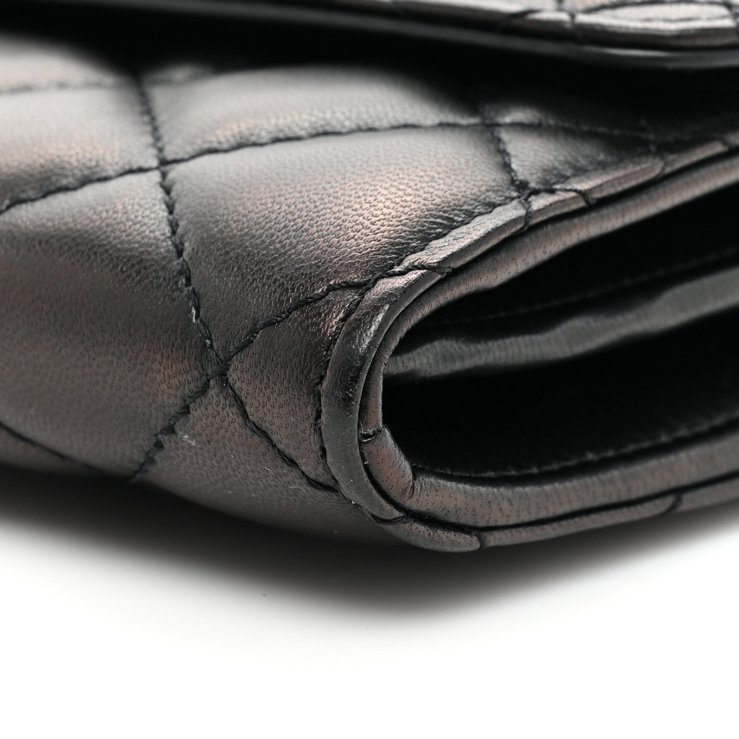 Versace Lambskin Quilted Medusa Wallet on Chain Crossbody Black Gold 9 of 15