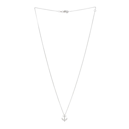 Roberto Coin 18K White Gold Diamond Tiny Treasures Anchor Pendant Necklace 2 of 4