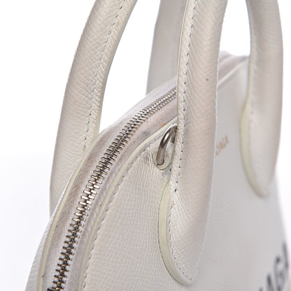 Balenciaga Grained Calfskin XXS Ville Top Handle Bag White Black 13 of 20