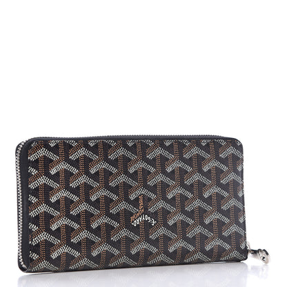 Goyard Goyardine Matignon Zip Around GM Wallet Black 3 of 10