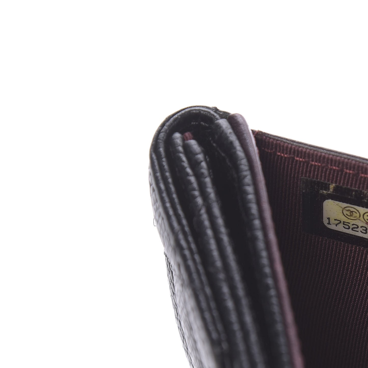 Caviar Quilted Compact French Flap Wallet Black