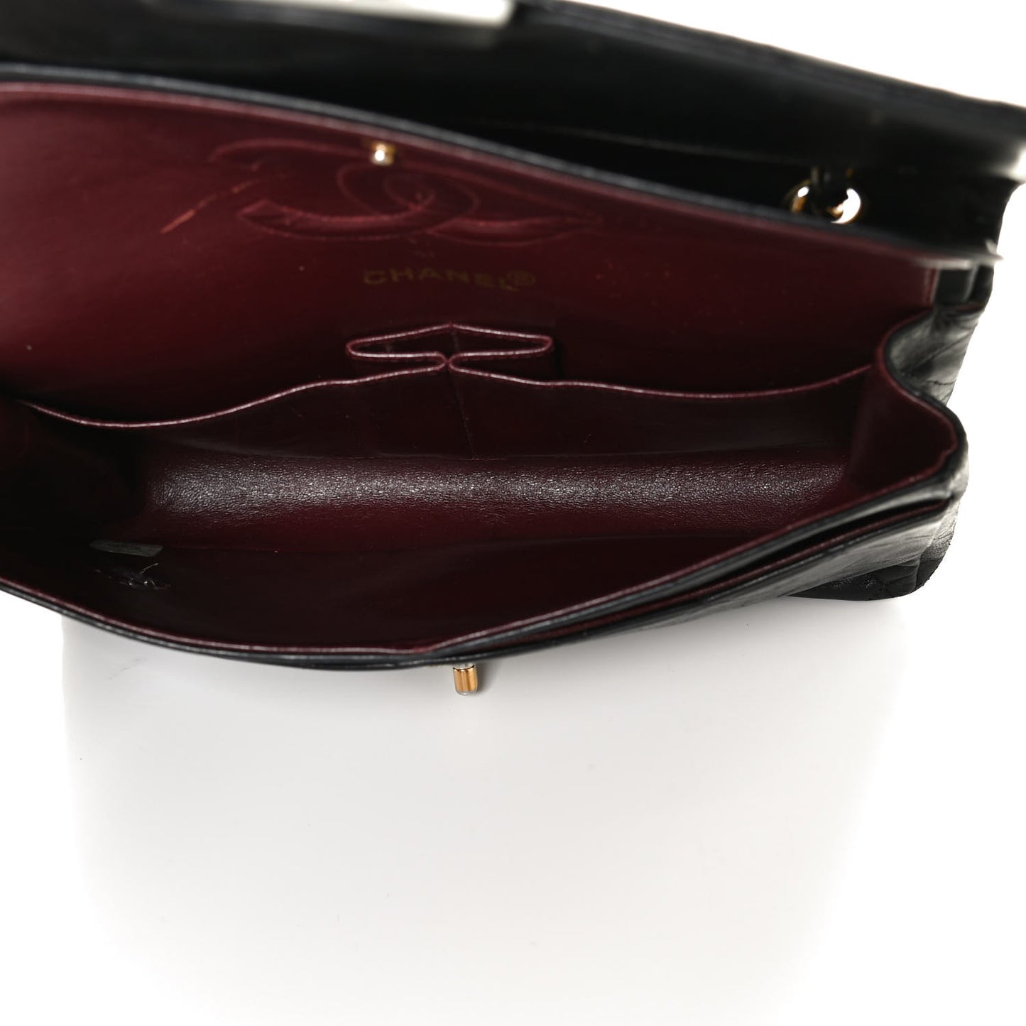 Lambskin Quilted Small Double Flap Black