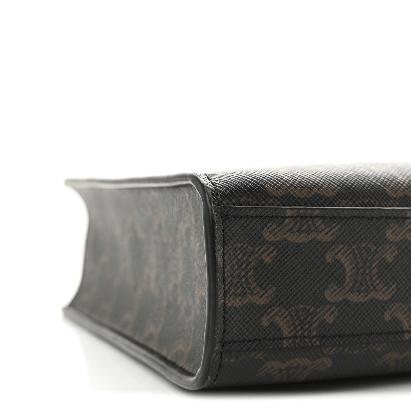 Triomphe Canvas Calfskin Mini Vertical Cabas Tan