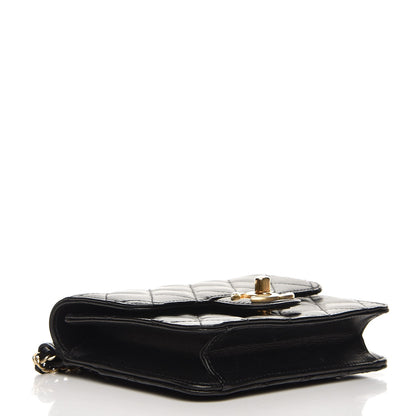 Chanel Lambskin Quilted Crossing Times Mini Flap Black 4 of 10