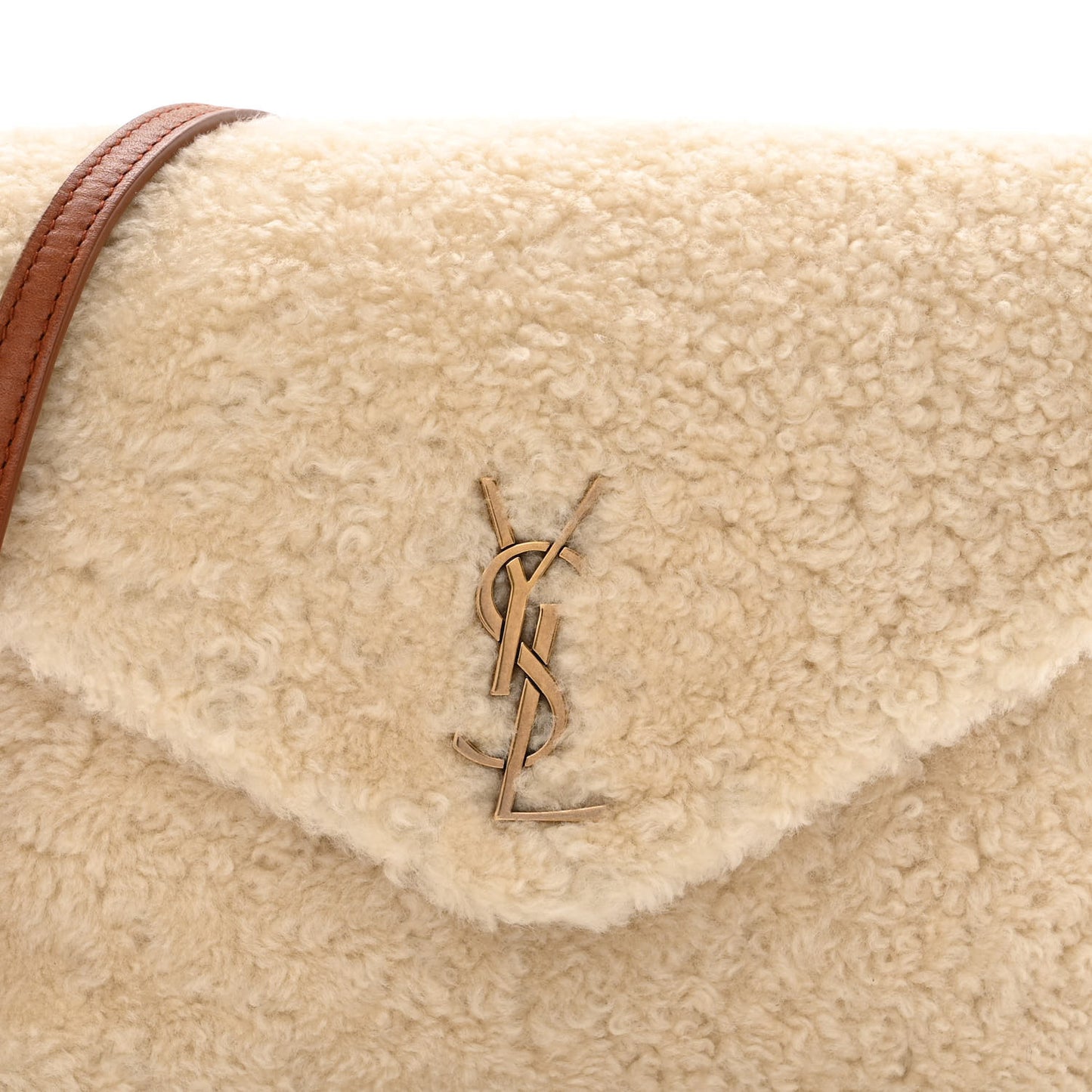 Shearling Toy Loulou Shoulder Bag Natural