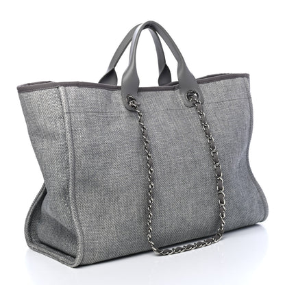 Chanel Canvas Large Deauville Tote Grey 2 of 4