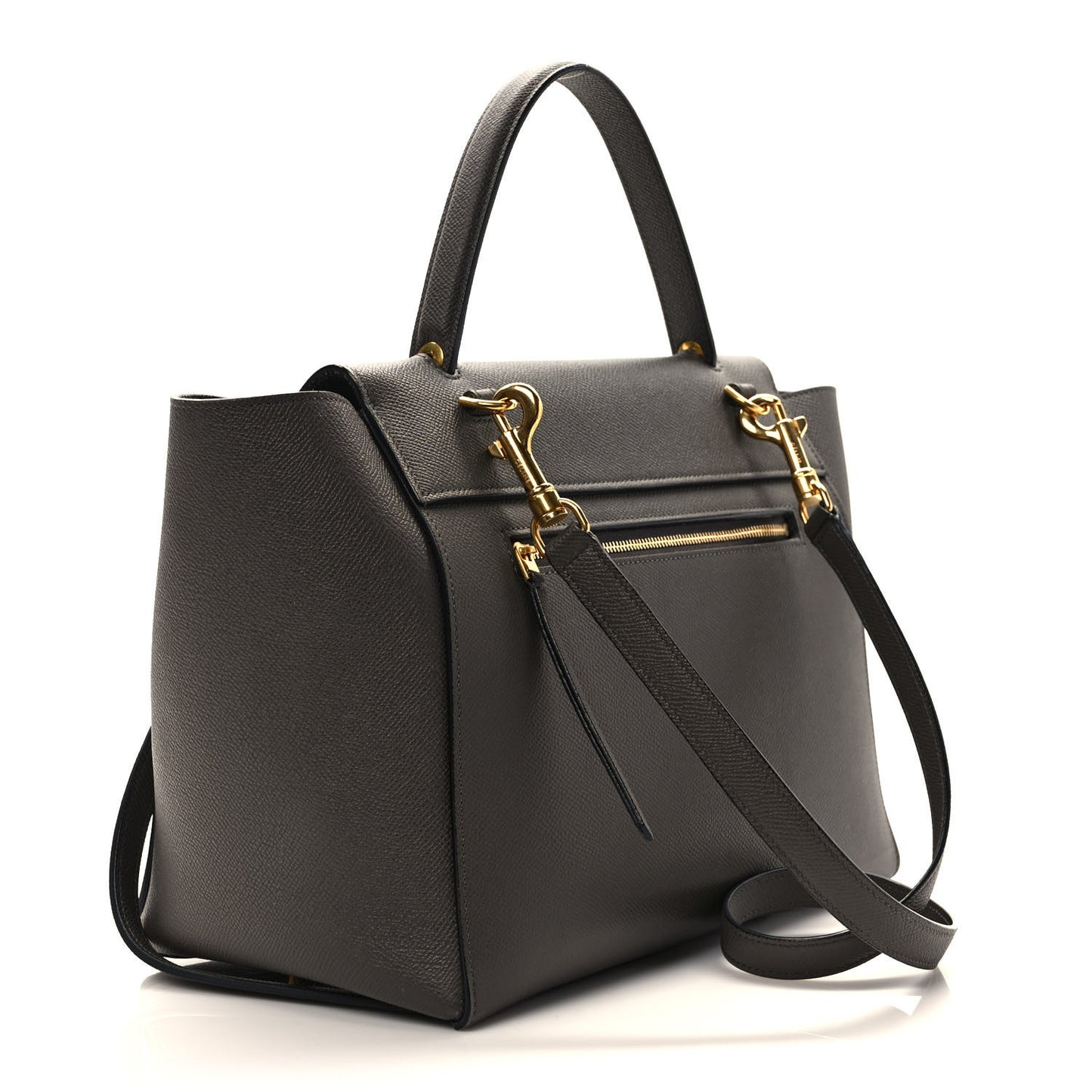 Grained Calfskin Mini Belt Bag Grey