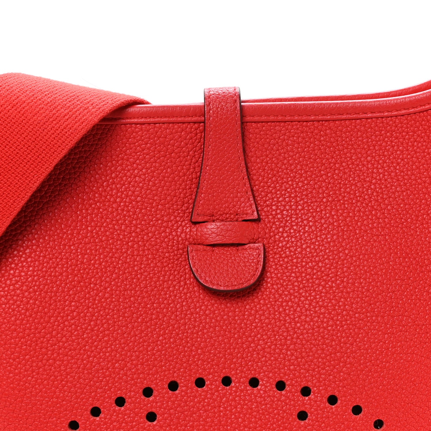 Hermes Taurillon Clemence EVELYNE III PM Rouge de Coeur 7 of 10