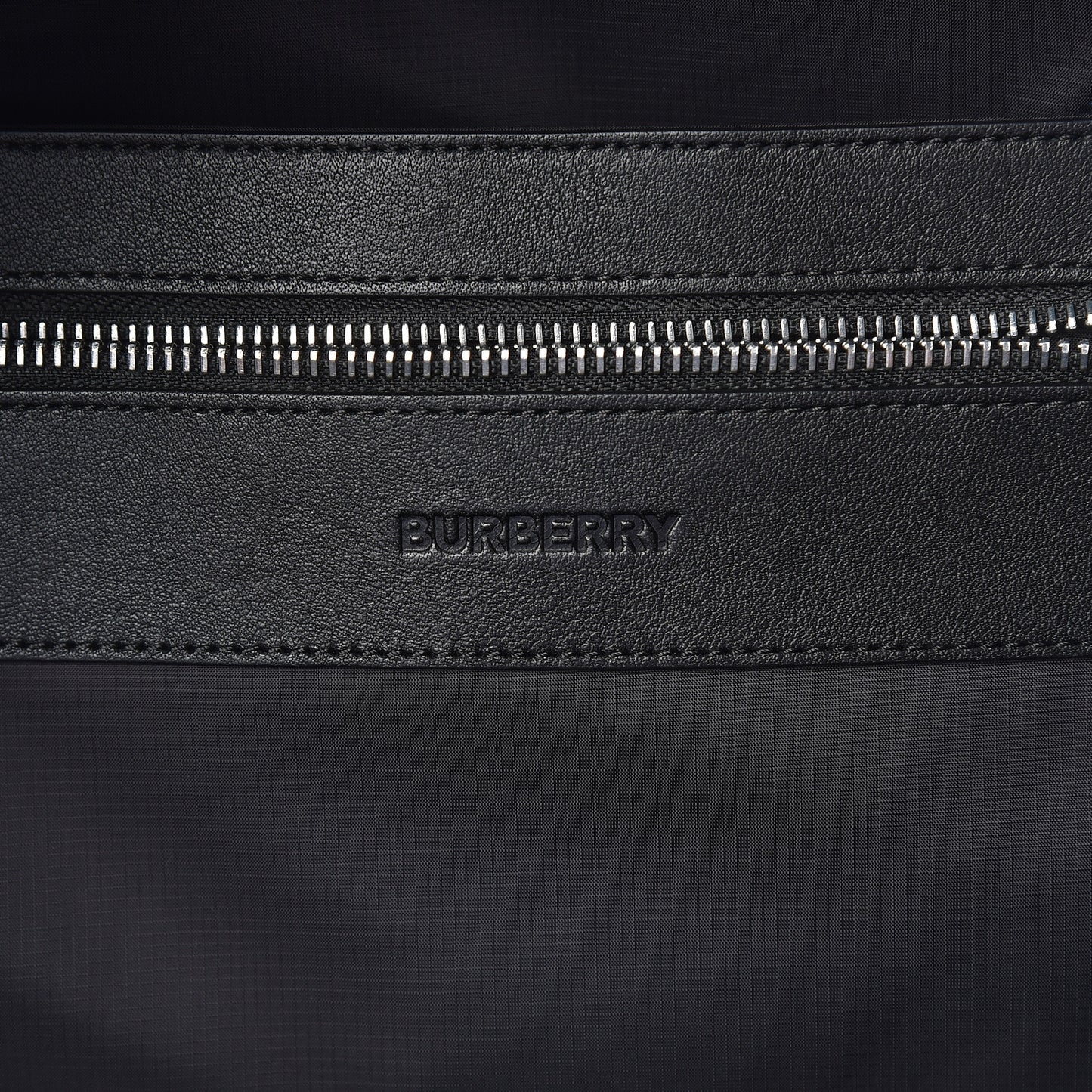 Nylon Logo Print Backpack Black