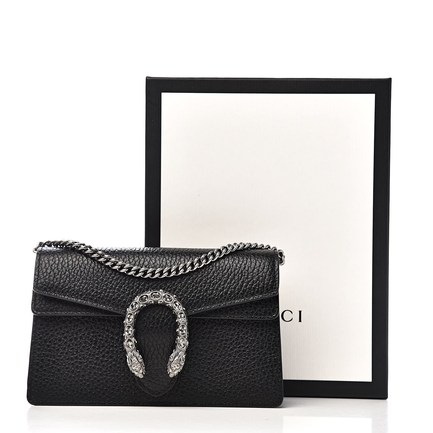Gucci Calfskin Super Mini Dionysus Shoulder Bag Black 8 of 8