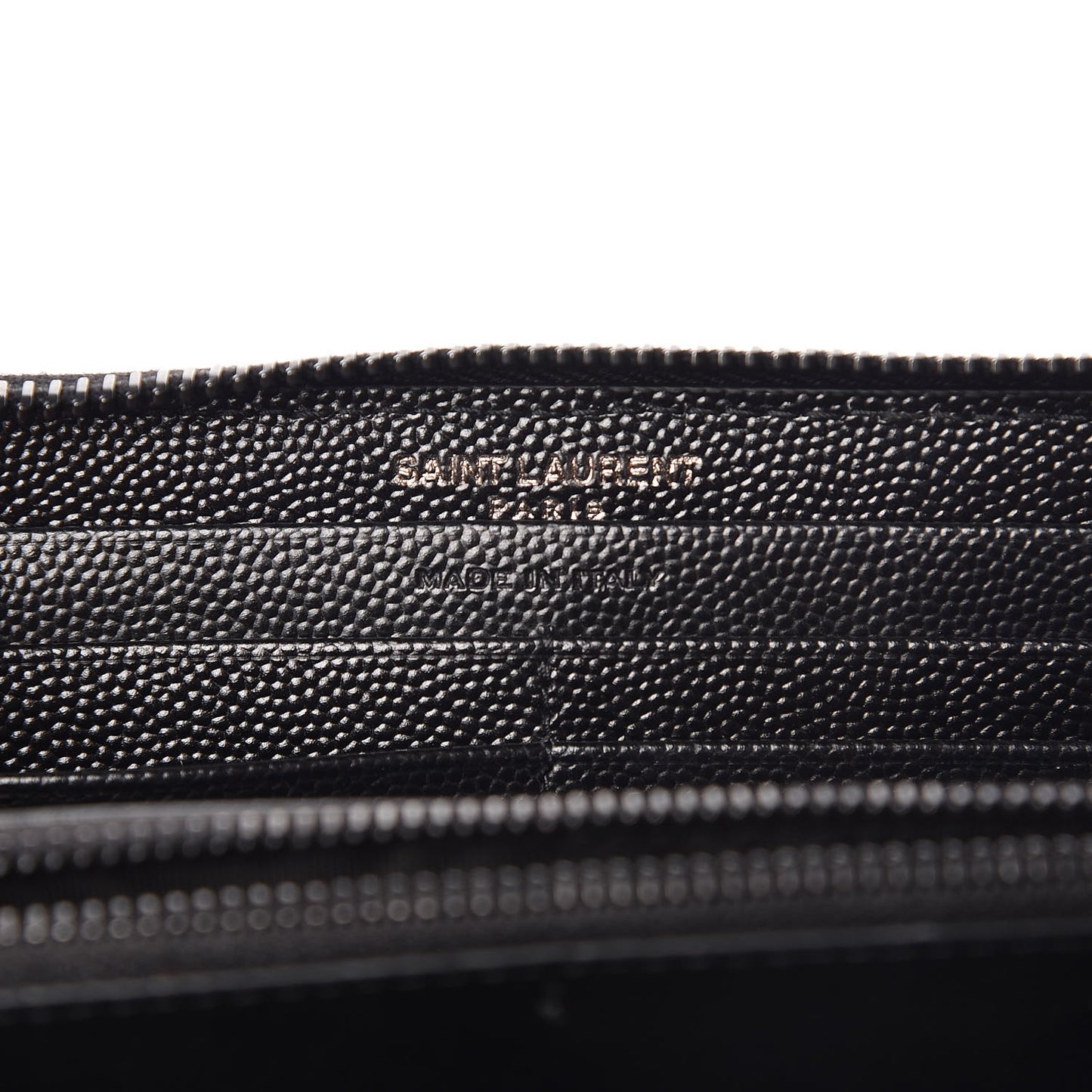 Grain De Poudre Matelasse Chevron Monogram Zip Around Wallet Black Dove White