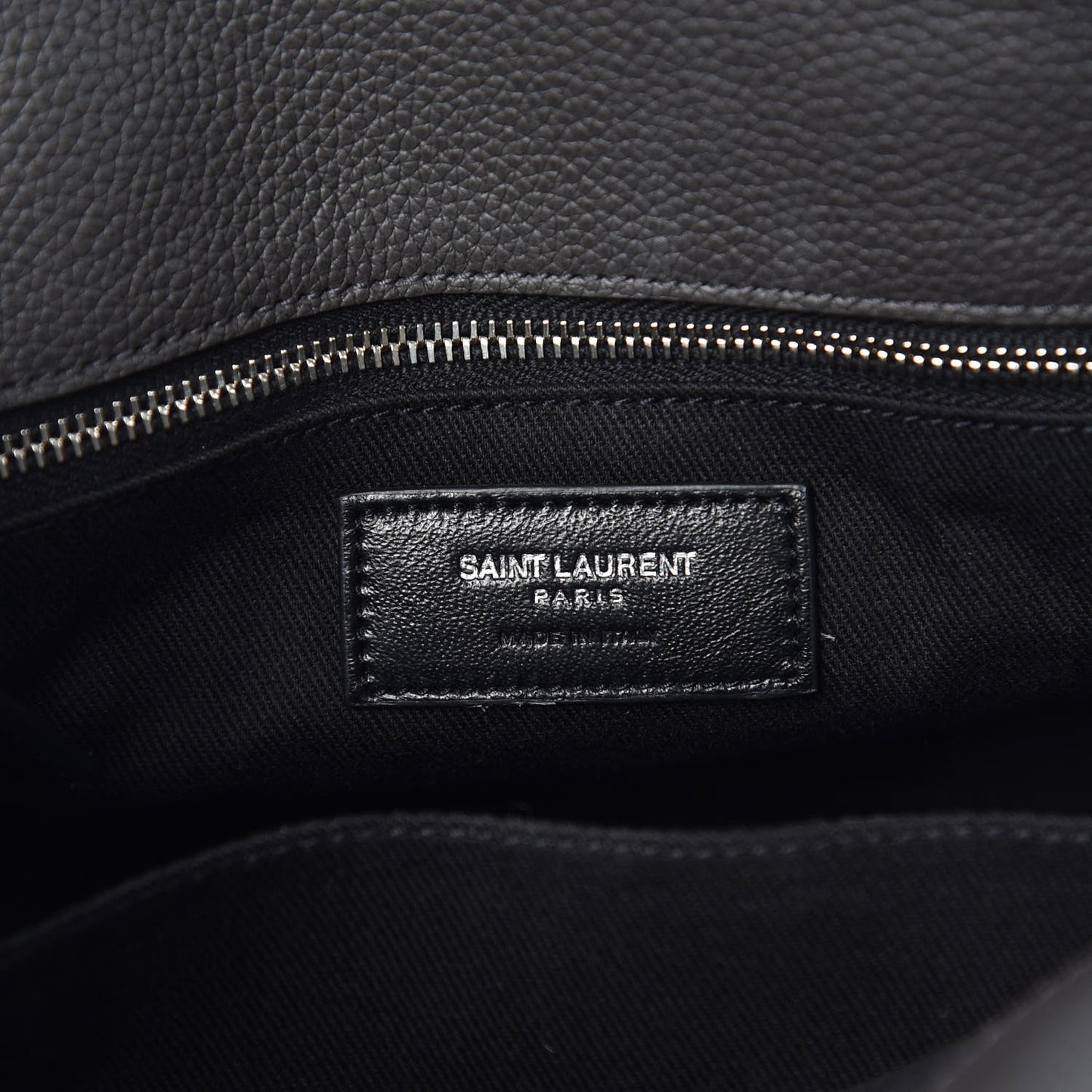 Grained Calfskin Baby Supple Sac De Jour Asphalt