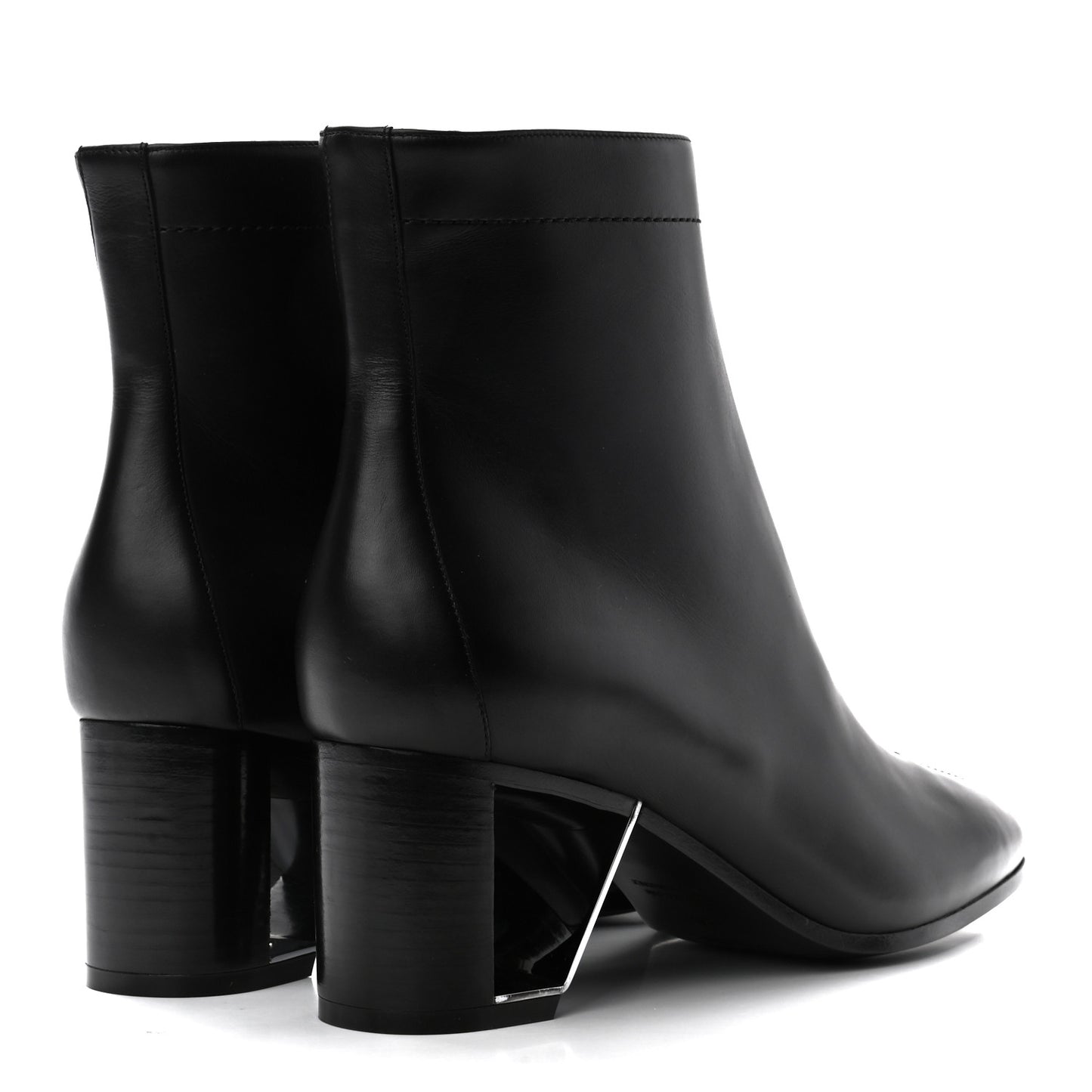 Calfskin Becky Ankle Boots 39 Black