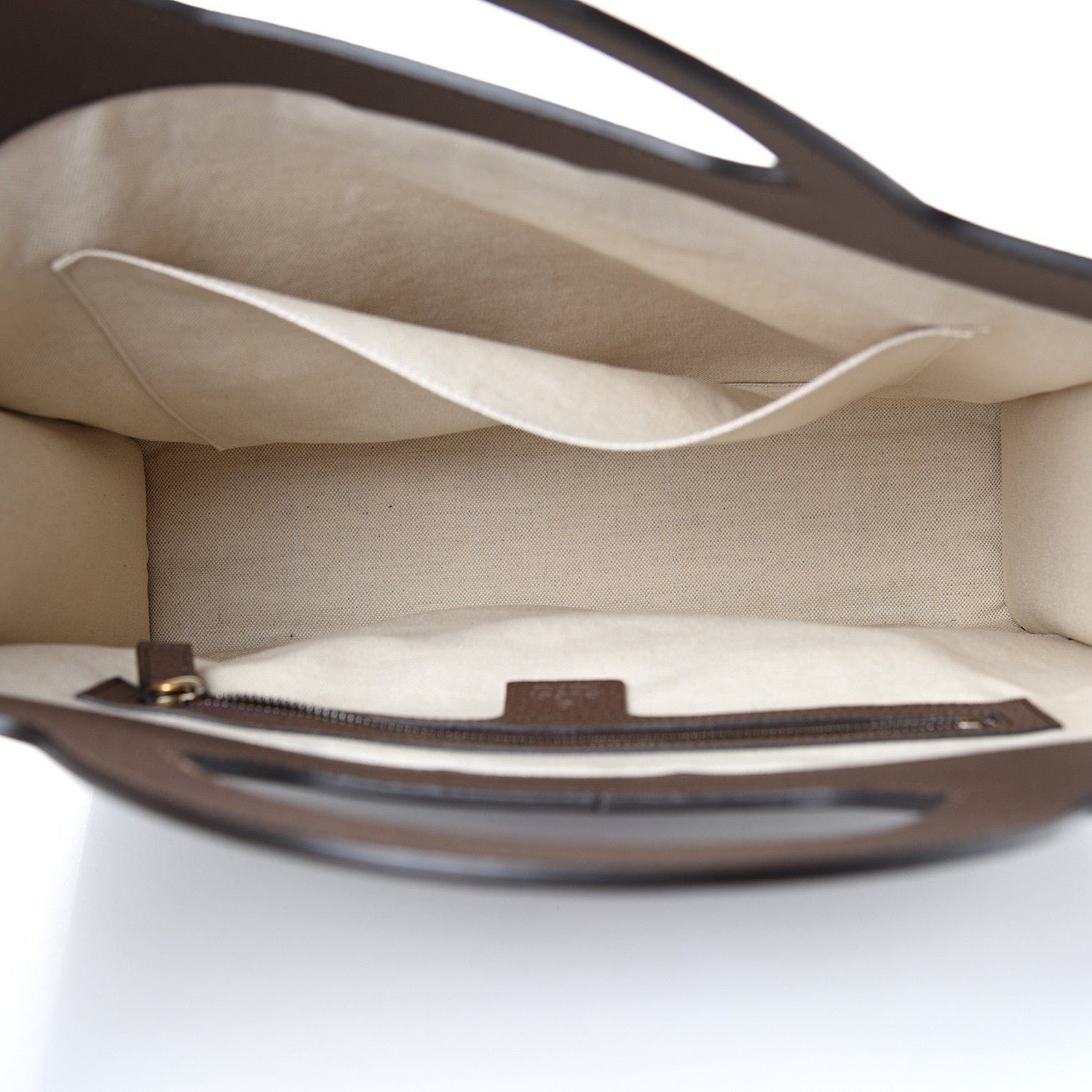 Gucci GG Supreme Monogram Textured Calfskin Web Medium Ophidia Slip Handle Tote Beige Ebony New Acero 4 of 10