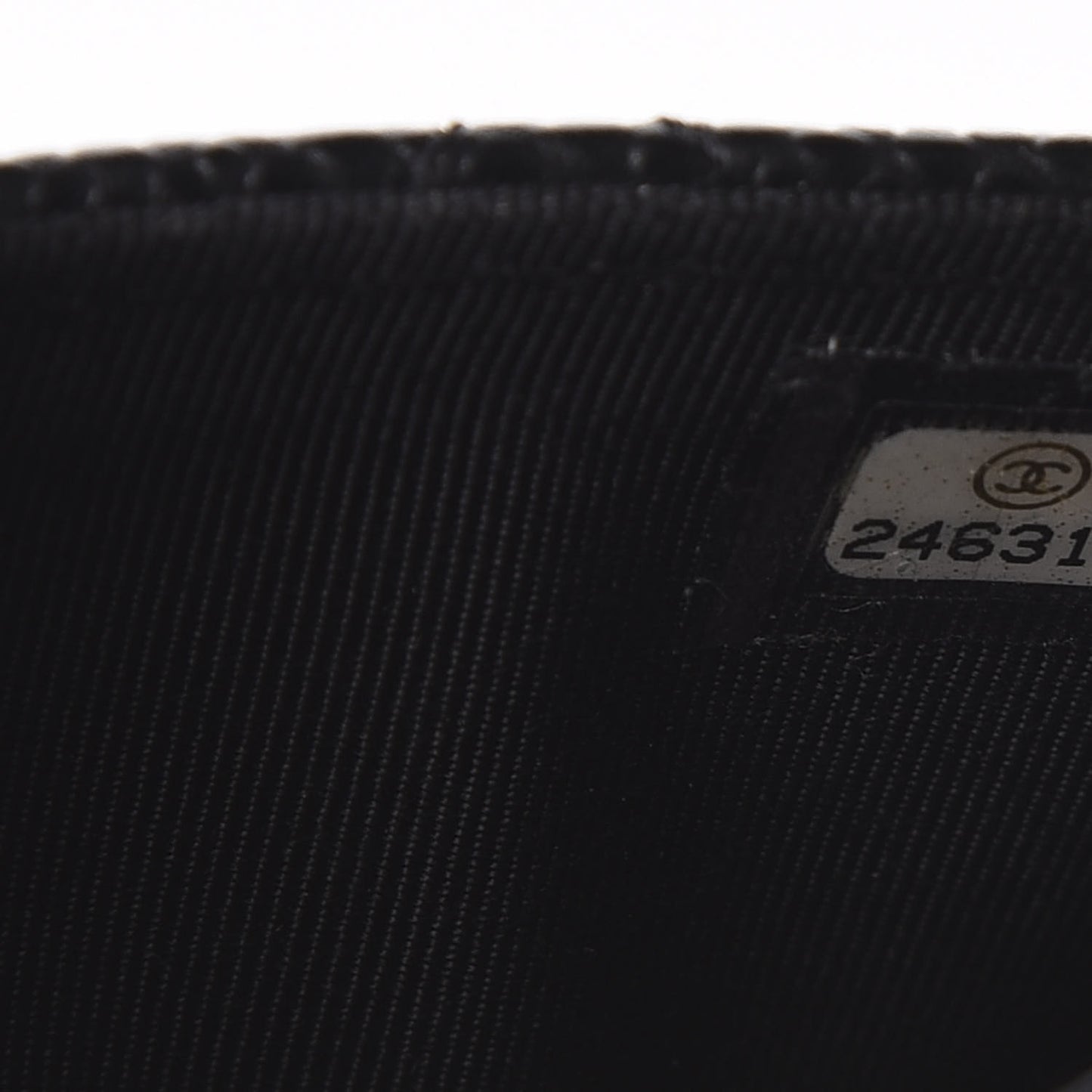 Caviar Quilted Flap Card Holder Black