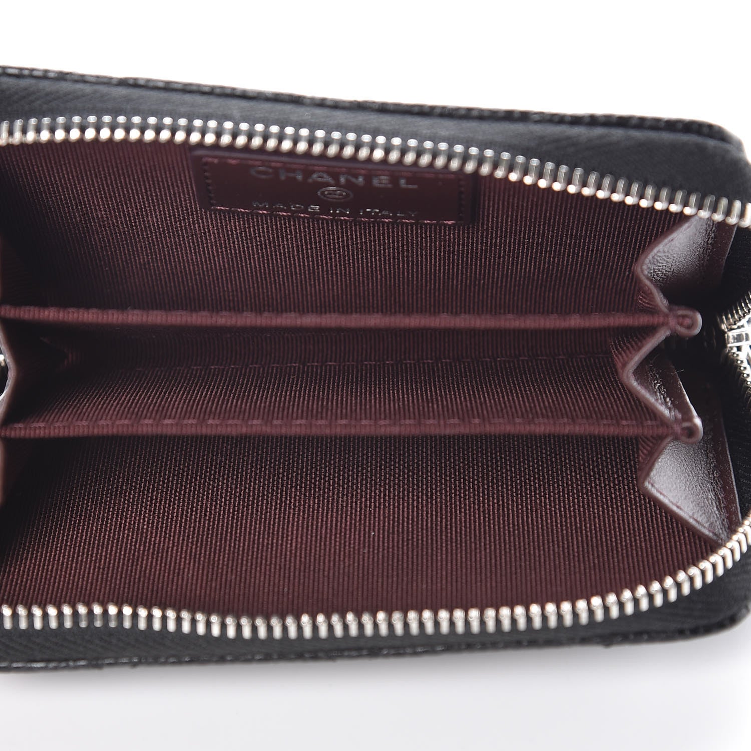 Chanel Caviar Quilted Zip Coin Purse Black 5 of 10