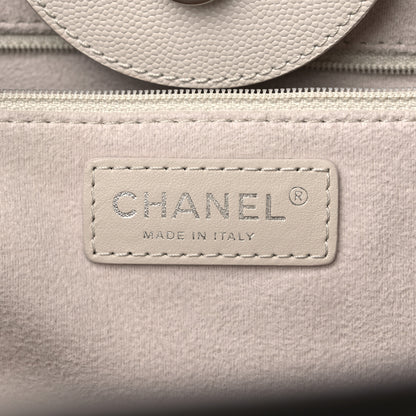 Chanel Caviar Small Studded Deauville Tote Ivory 6 of 16