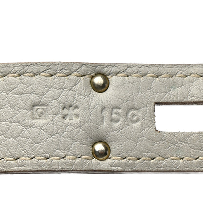 Hermes Taurillon Clemence Jypsiere 37 Gris Perle 7 of 15
