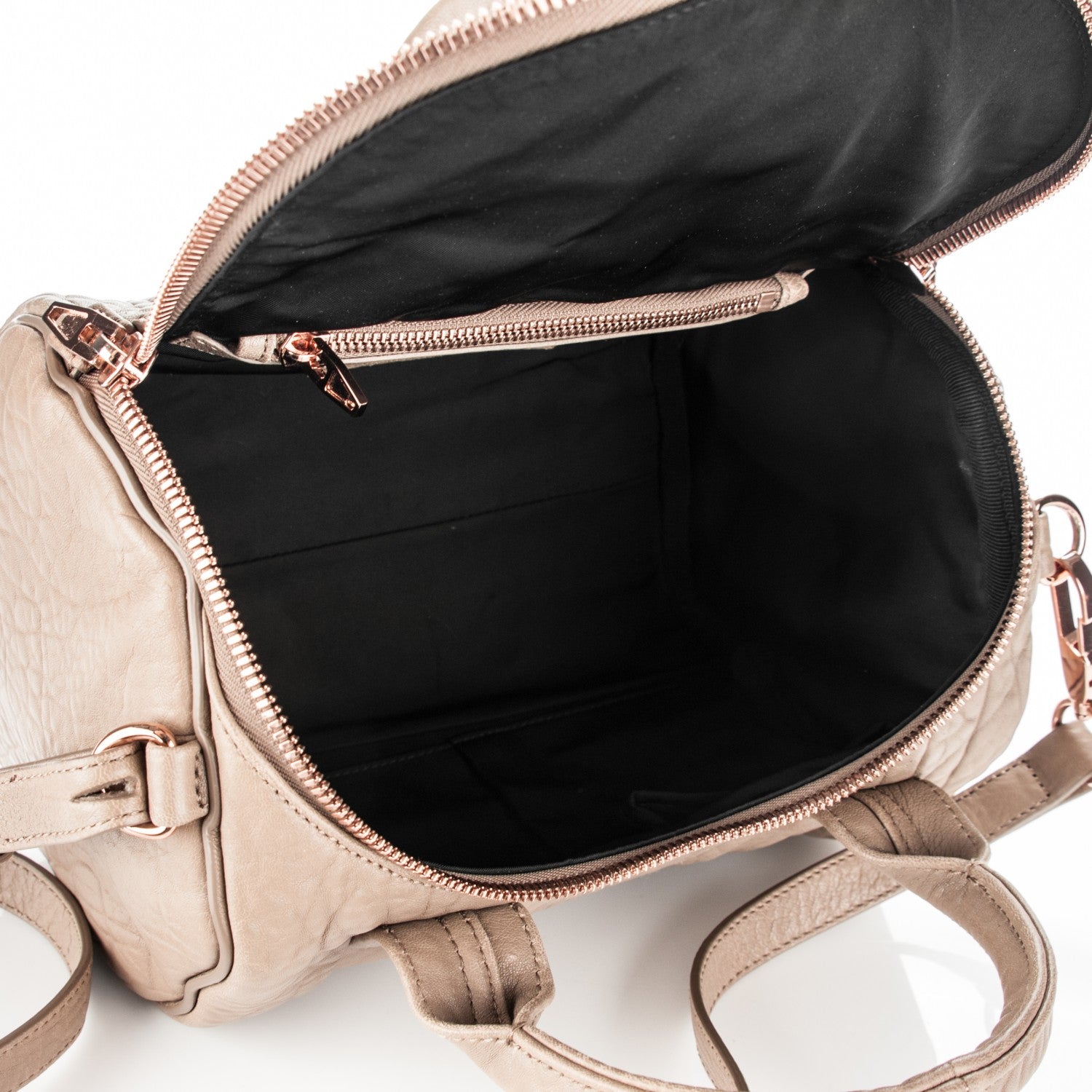 Alexander Wang Pebbled Lambskin Rockie Latte Rose Gold Hardware 5 of 7