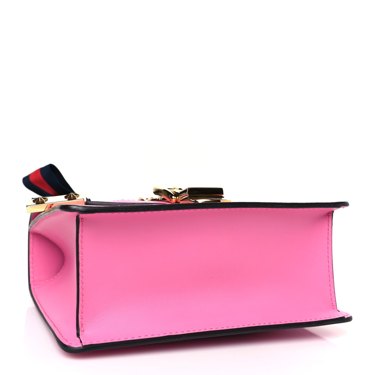 Vitello Fontanella Web Mini Sylvie Chain Shoulder Bag Pink Tropical Flower
