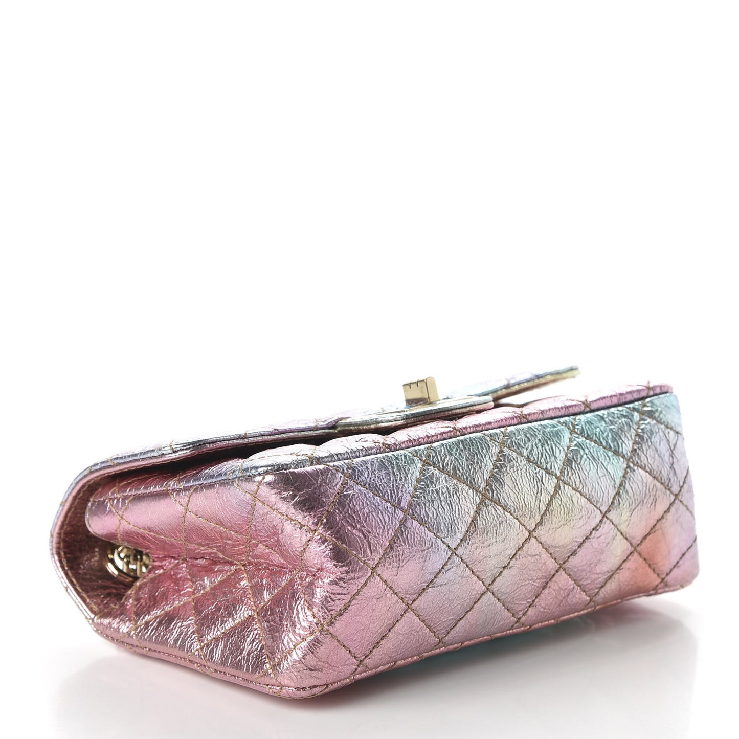 Metallic Goatskin Quilted Mini 2.55 Reissue Flap Multicolor