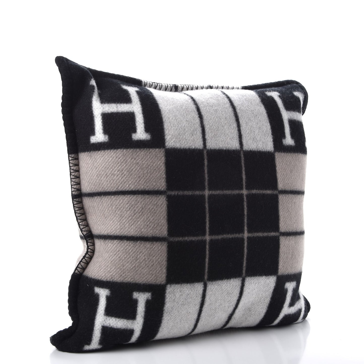Wool Cashmere Avalon III Pillow PM Ecru Black
