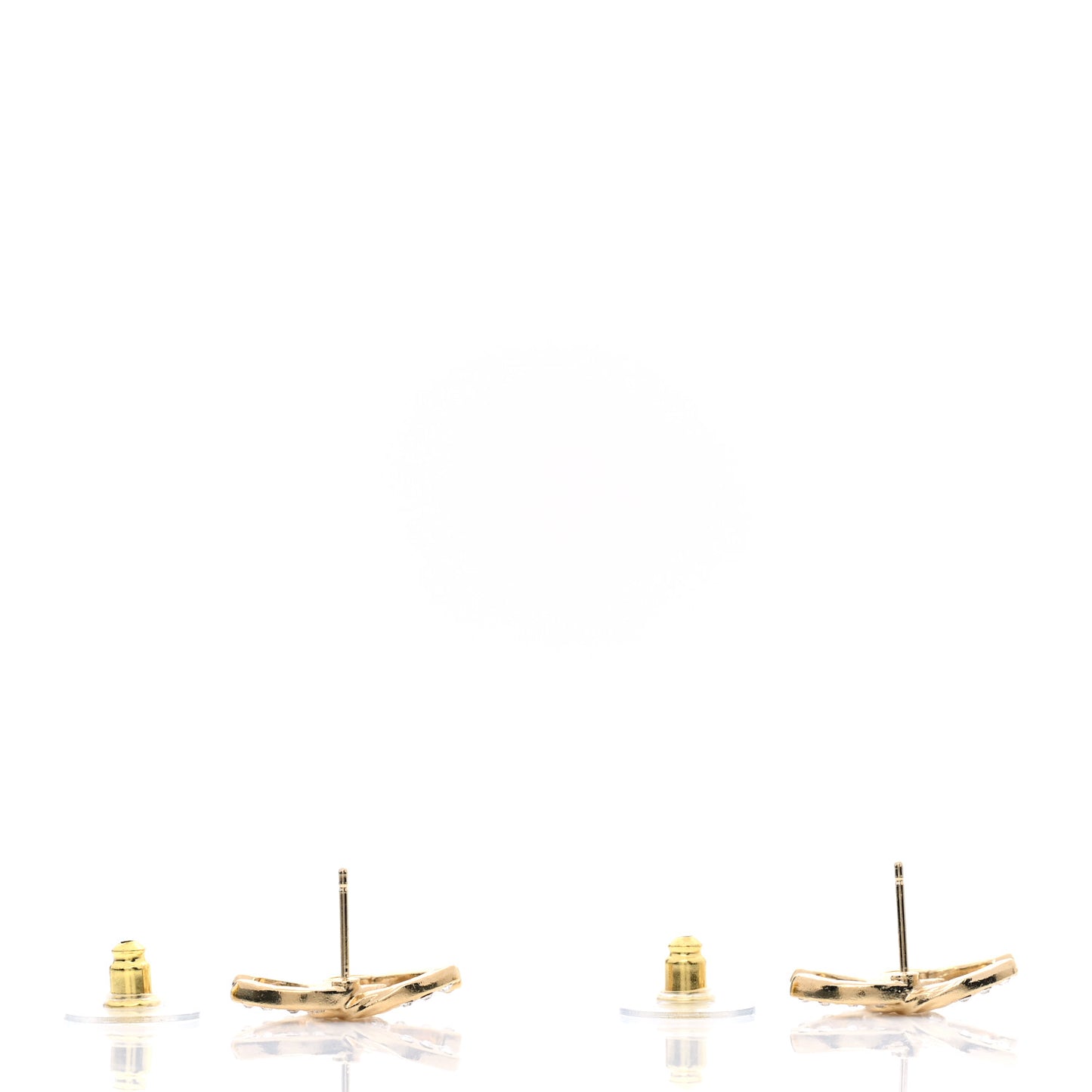 Crystal Twist CC Earrings Gold