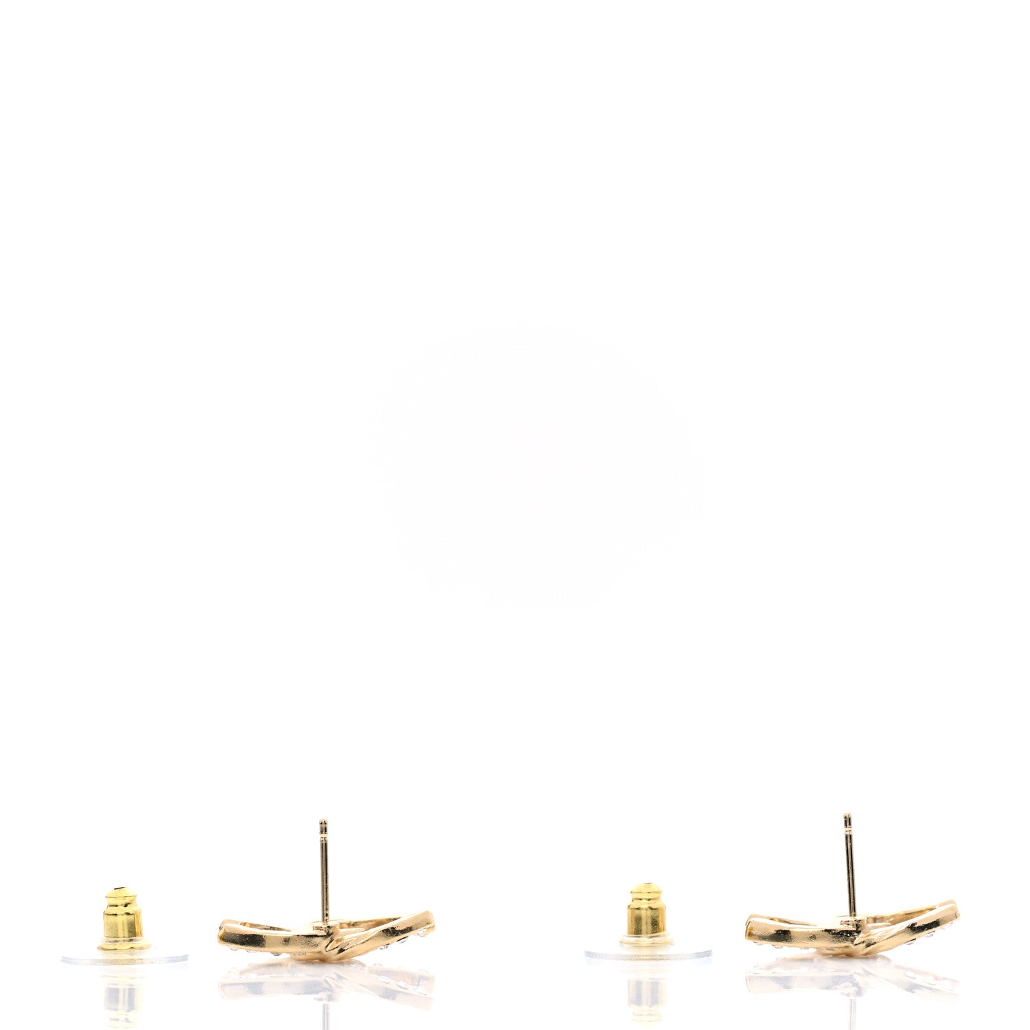 Chanel Crystal Twist CC Earrings Gold 3 of 5