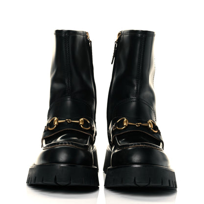 Gucci Cordovan Lux Womens Harald Horsebit 25mm Platform Boots 39 Black 2 of 9