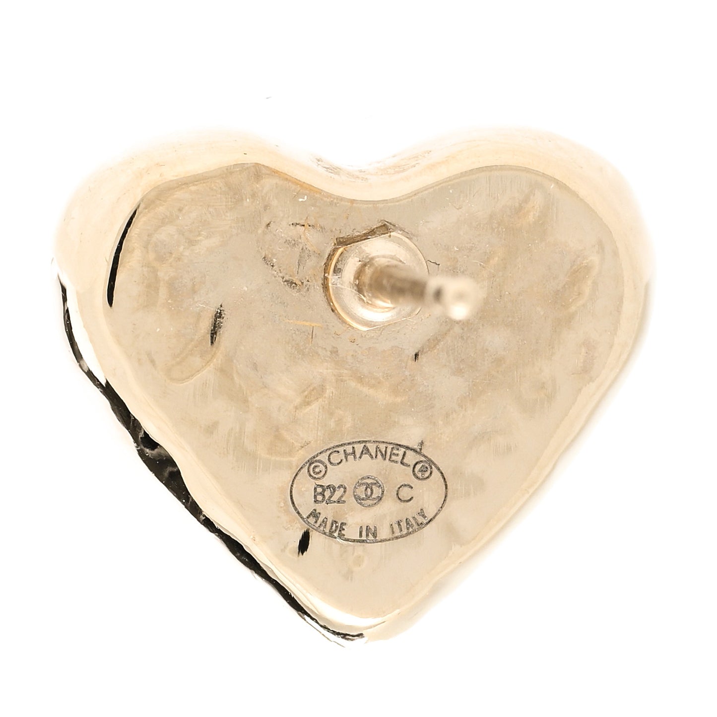 CC Heart Earrings Gold