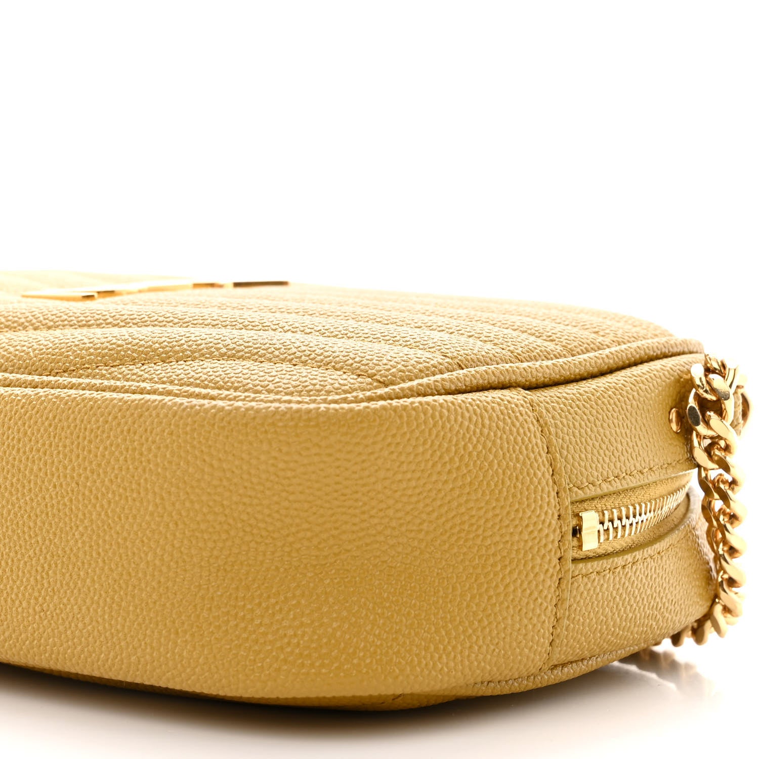 Saint Laurent Grain De Poudre Matelasse Monogram Mini Lou Camera Bag Light Chartreuse 10 of 10