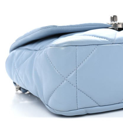 Chanel Lambskin Quilted Medium Chanel 19 Flap Light Blue 9 of 12