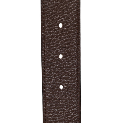 Hermes Box Togo 32mm Belt Strap 90 Black Chocolate 5 of 5