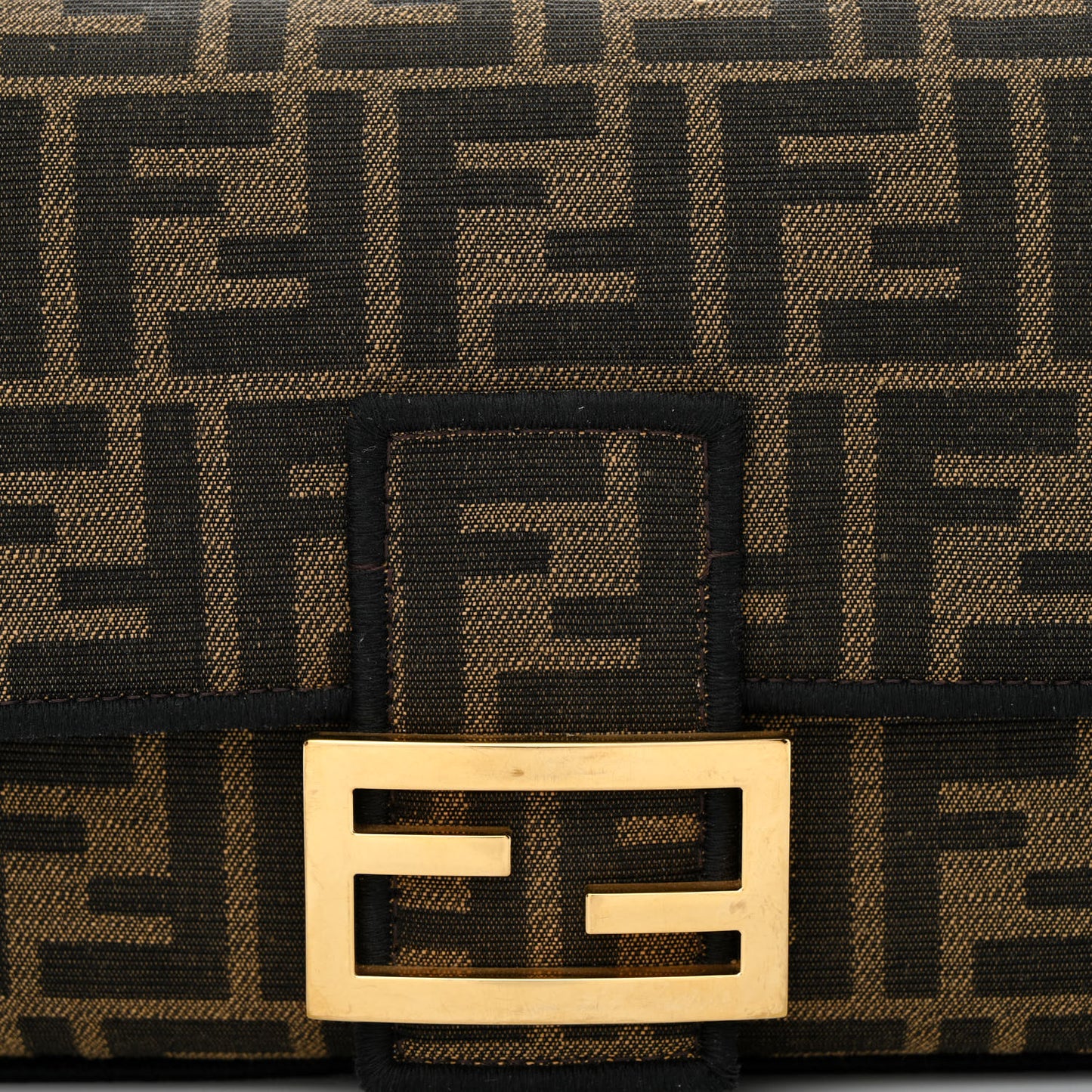 Fabric Jacquard FF 1974 Medium Baguette Tobacco Moro Black