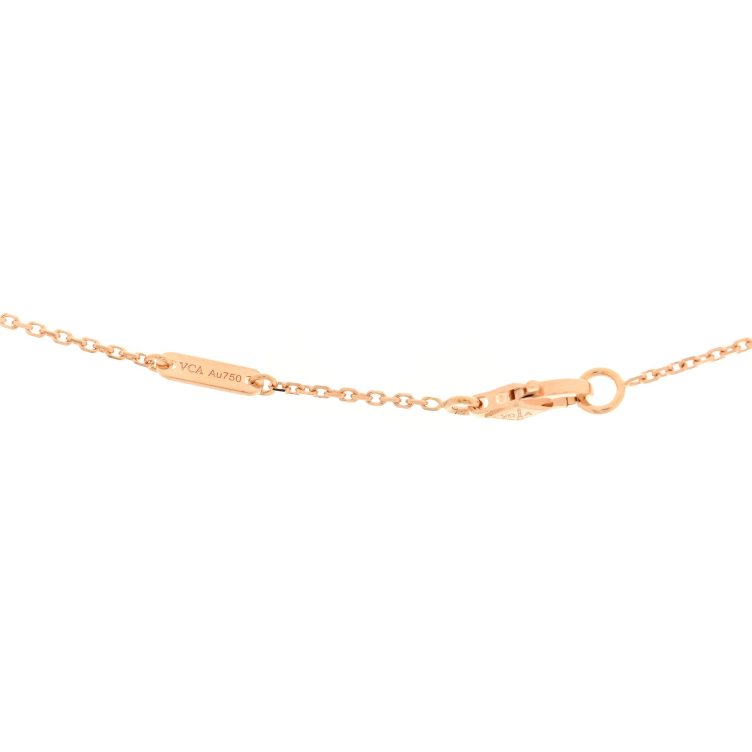 Van Cleef & Arpels 18k Rose Gold Carnelian Sweet Alhambra Heart Pendant Necklace 4 of 5