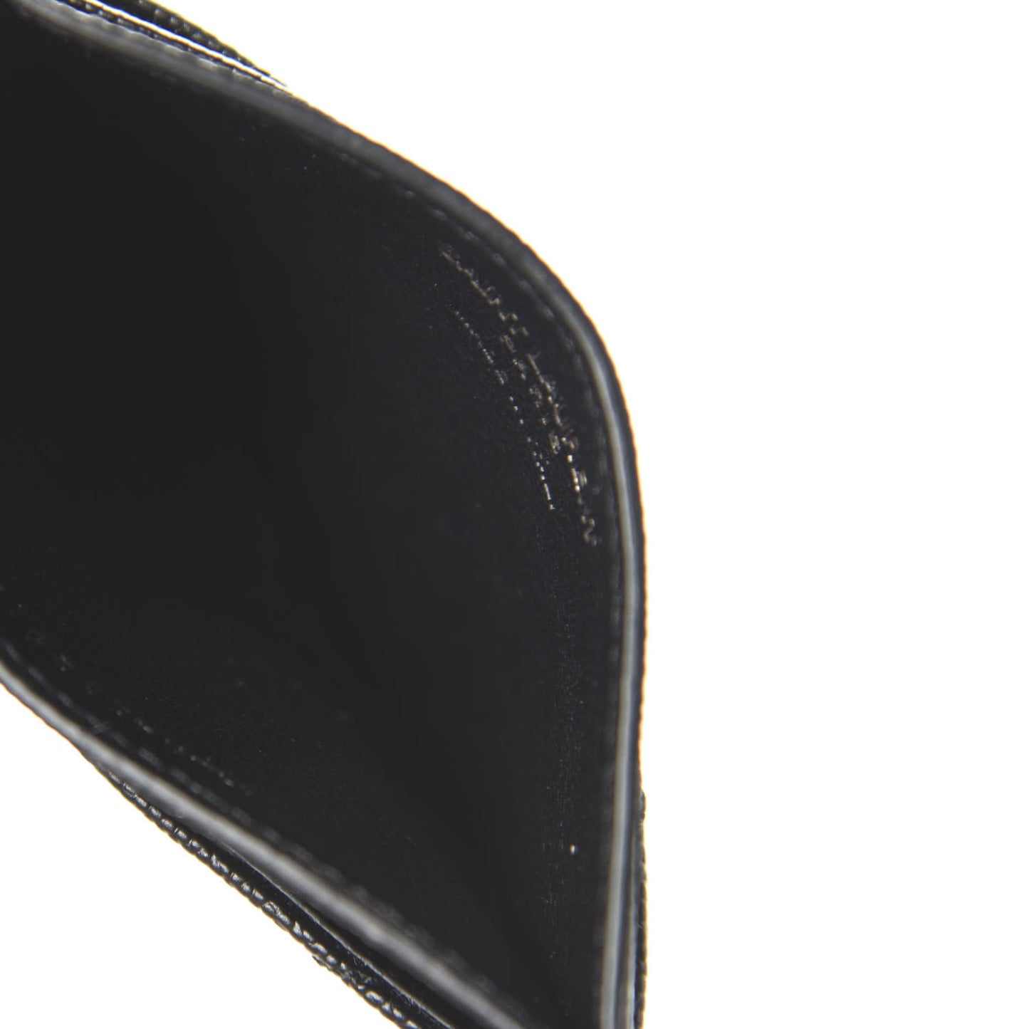 Grain De Poudre Matelasse Chevron Monogram Credit Card Case Black