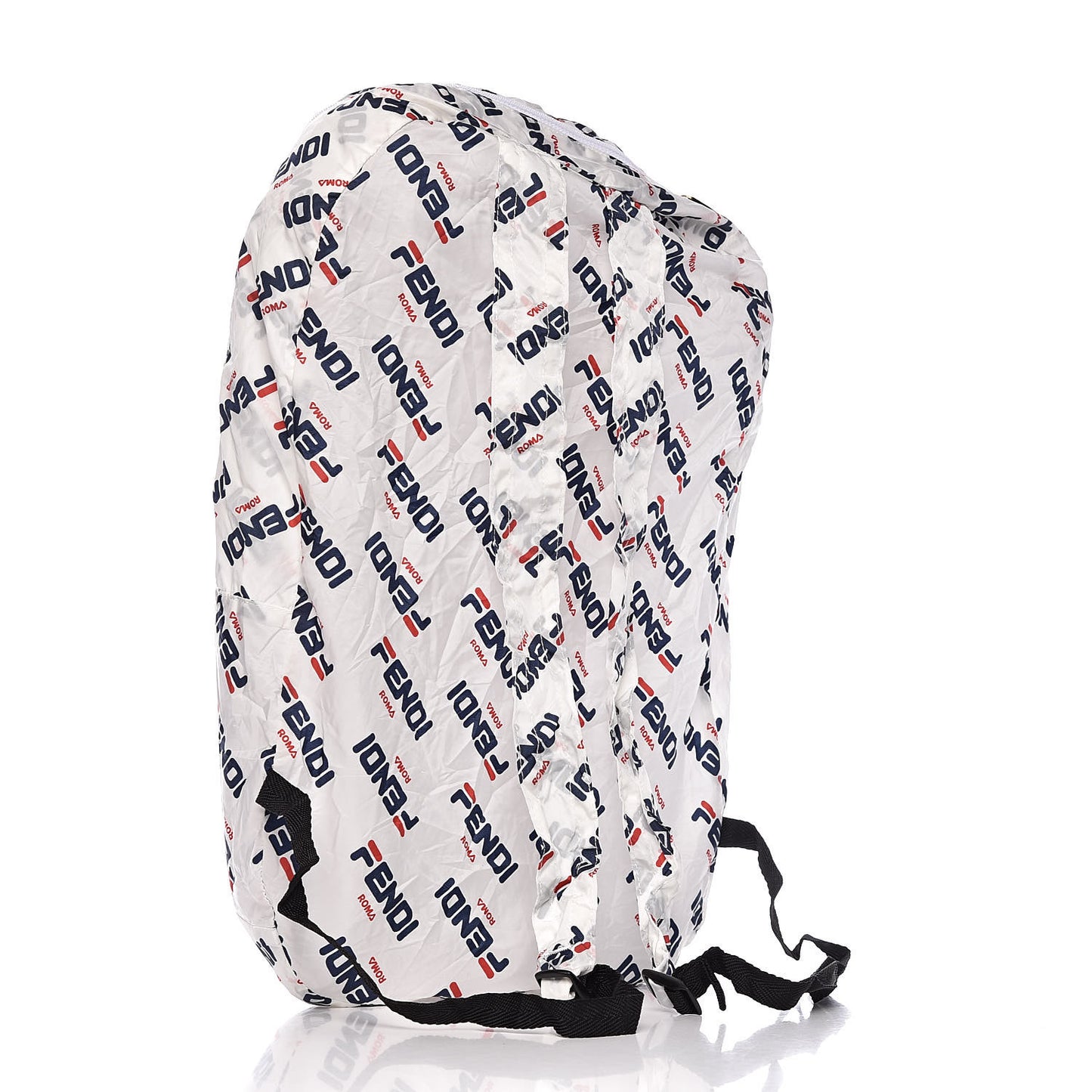 X FILA Calfskin Mania Backpack Help Bag Charm White Blueberry Multicolor